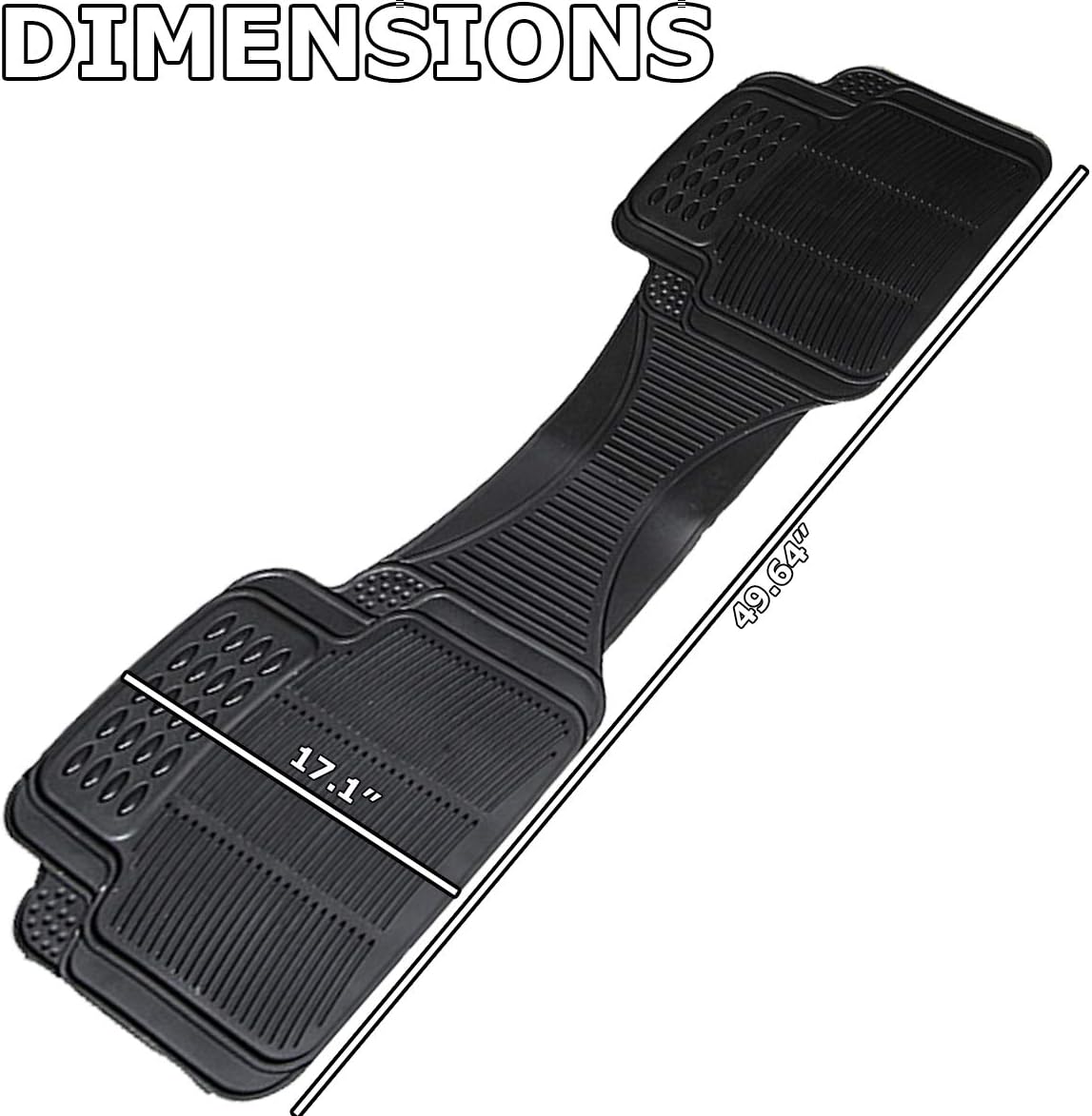 VaygWay Heavy Duty Cargo Liner Trunk Floor Mat – All Weather Trunk Protection Floor Mat - Black Rubber Trimmable Durable Cargo Auto Mat – Universal Fit Car SUV Truck Auto
