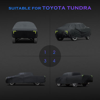 Car Cover Custom Fit for Honda CRV 1997-2025,Toyota RAV4 1996-2025, 6 Layers Truck Cover Waterproof All Weather for Automobiles,Outdoor Full Exterior Cover,Rain, Sun, Wind Protection,Black