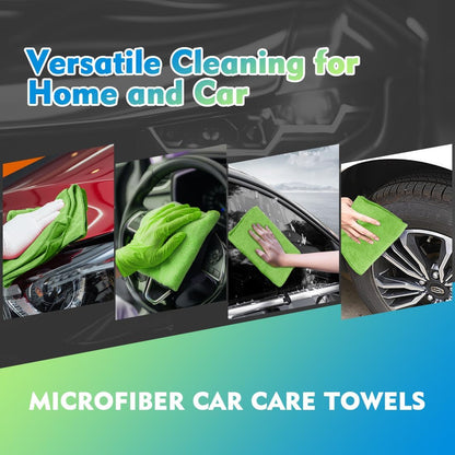 HOMEXCEL Microfiber Cleaning Cloth 12 Pack, 12.5 x 12.5 inch Microfiber Towels for Cars, Ultra Absorbent Washing Cloth, Lint Free Streak Free Cleaning Rags for Car, Kitchen, and Window (Grey)