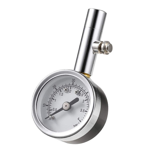 CZC AUTO Heavy Duty Tire Pressure Gauge Reader Checker 0-60PSI, ANSI B40.1 Accurate Mechanical Air Gage, Chrome Plated Single Chuck Dial Wheel Pressure Tester for Motorcycle Bike Car RV Bicycle