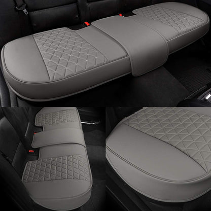 Black Panther Luxury Faux Leather Car Seat Cover Front Bottom Seat Cushion Cover, Anti-Slip and Wrap Around The Bottom, Fits 95% of Vehicles - 1 Piece,Black