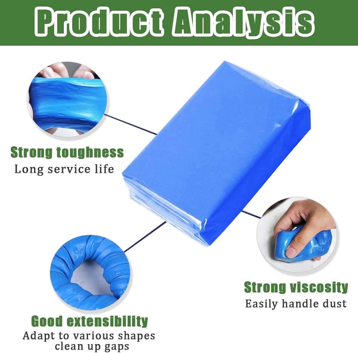 2 PCS Blue Car Clay Bar 100 g Auto Detailing Magic Clay Bars for Car Washing Cleaner