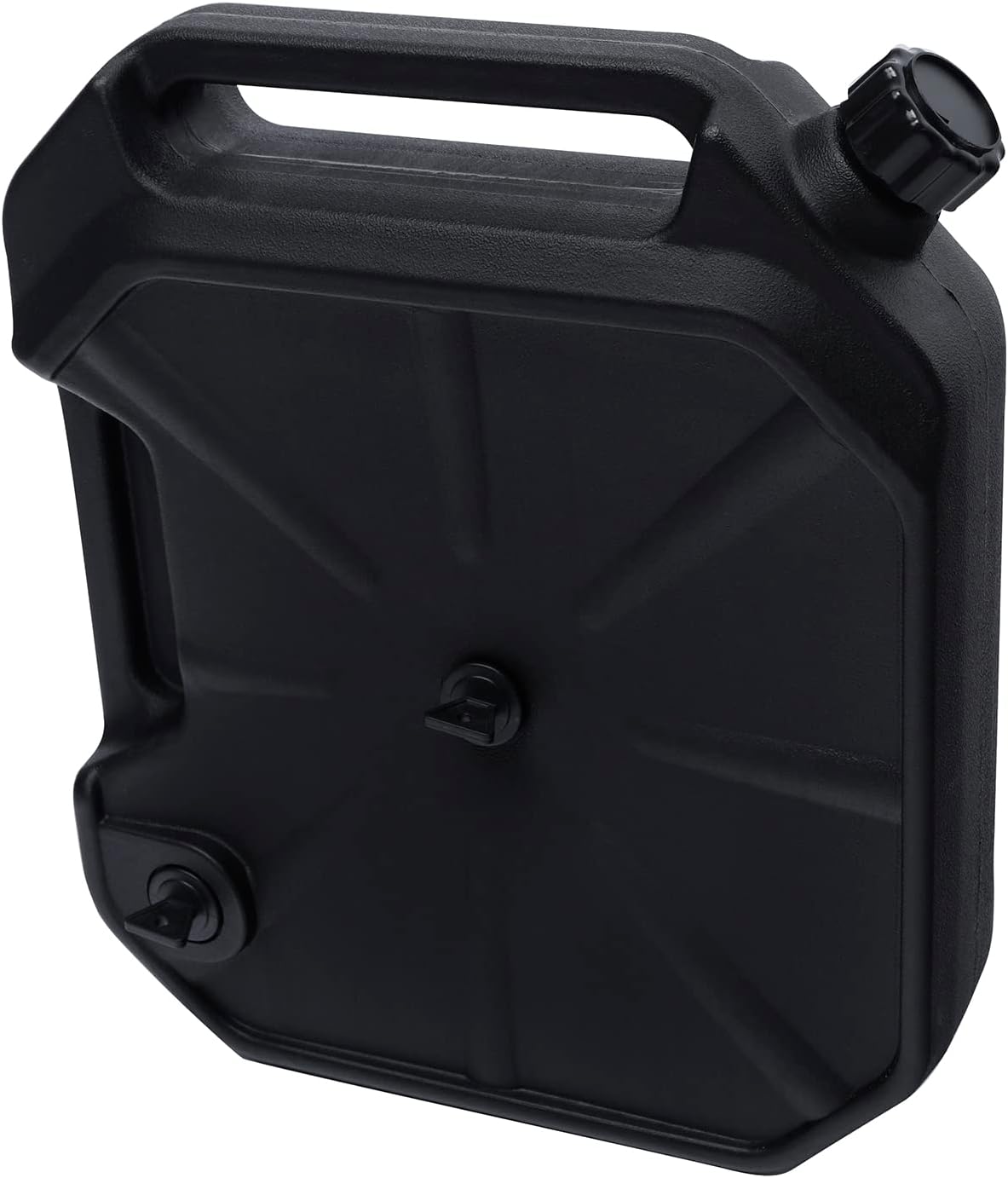 XFMT Oil Drain Pan 10 Quart Low Profile Oil Drain Container for Oil Change, Panel Groove Design, with Portable Handle & Sealing Caps, Universal Fit For Motorcycle Car ATV