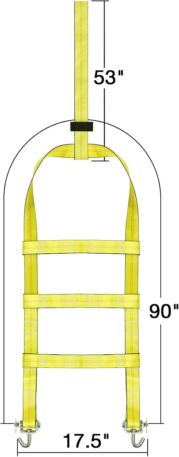 Tow Dolly Basket Straps with Flat Hook-2 Pack,Car Wheel Strap Tire Bonnet Net Fits 14"-19" Tires Auto Universal Vehicle Car Dolly Ropes Accessories