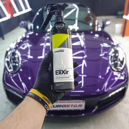 CARPRO EliXir Quick Detailer with Sprayer - Quick Detail Provides a Fast Layer of Depth, Gloss, and Hydrophobic Energy - Liter (34oz)