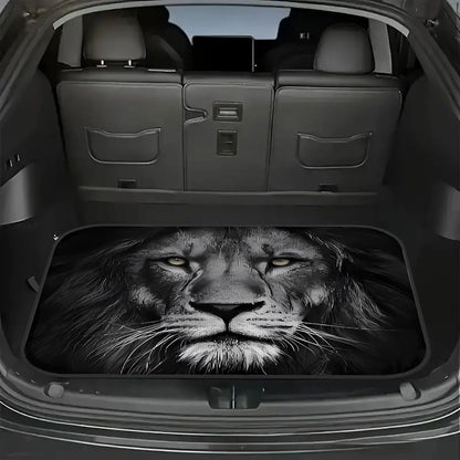 Universal Car Trunk Mat 29" x 39",Purple Colorful Flowers All Weather Trunk Protection Cargo Liner, Durable Cargo Mat Rear Trunk Liner,Stylish Vehicle Interior Accessories Suitable for Most Car Models