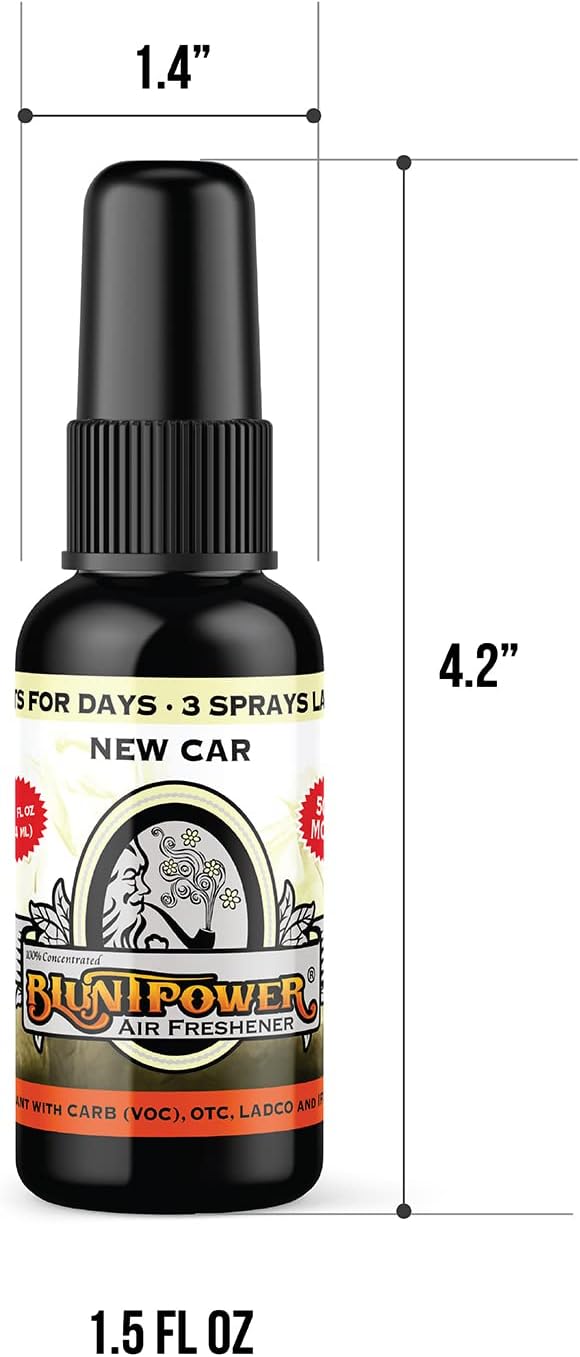 BluntPower (Baby Powder, 1 Pack) Concentrated Air Freshener Spray - Oil-Based Room Diffuser Spray - Long-Lasting Bathroom Scent, Car Freshener & Odor Eliminator - Colors A