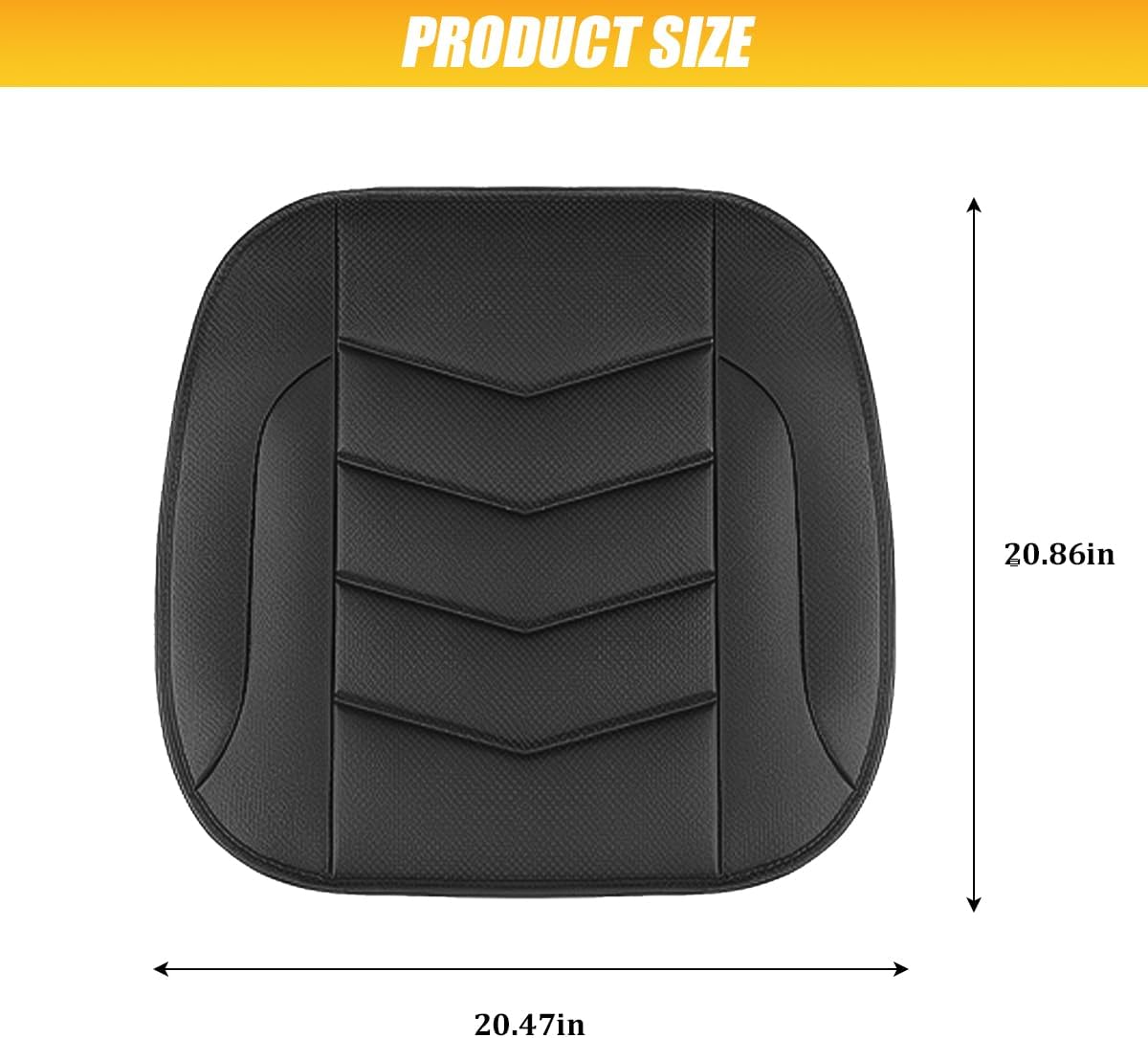 HZEL Car Front Bottom Seat Cover, Breathable Leather Full Wrapped Non-Slip Bottom Driver Seat Cushion with Storage Pocket, Comfortable Auto Interior Chair Protection Cover, Universal Fit (Coffee)