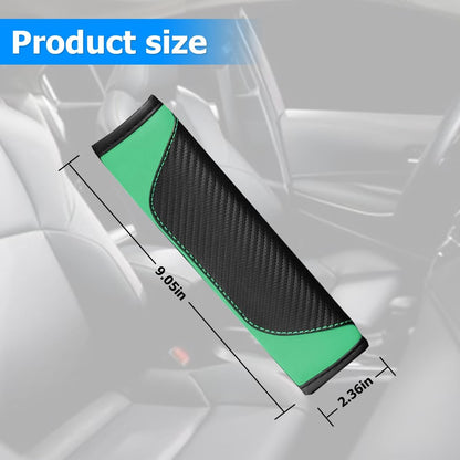 AUCELI 2PCS Car Seat Belt Cover, Carbon Fiber Seatbelt Shoulder Strap Covers, Breathable Leather Soft Harness Pad Protect Your Neck and Shoulder Compatible with Cars
