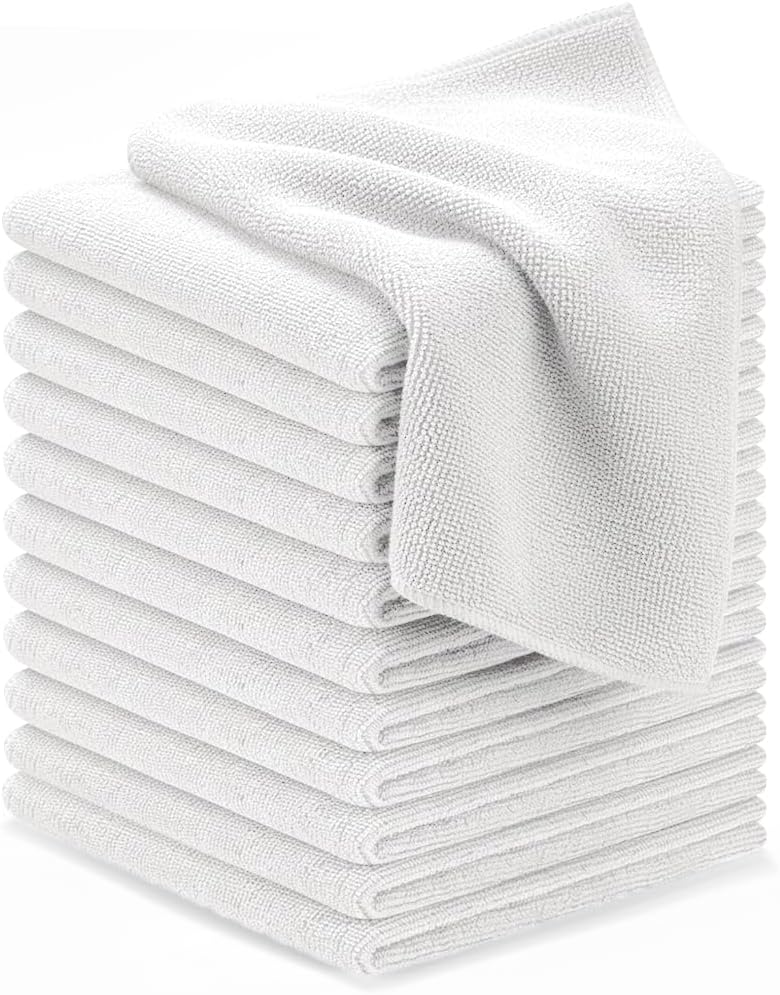 Avalon Towels Microfiber Cleaning Cloths (Value Pack of 36) - Size 16 x 16 Inches, Highly Absorbent Cleaning Rags, Lint Free, Reusable and Washable, Microfiber Towels for Cars