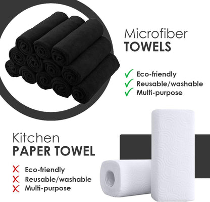 Avalon Towels Microfiber Cleaning Cloths (Value Pack of 36) - Size 16 x 16 Inches, Highly Absorbent Cleaning Rags, Lint Free, Reusable and Washable, Microfiber Towels for Cars