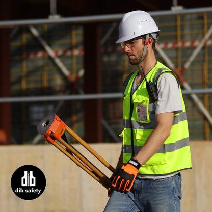 Dib Safety Reflective Safety Vest for Men Women, High Visibility Vest with Pockets and Zipper, ANSI Class 2