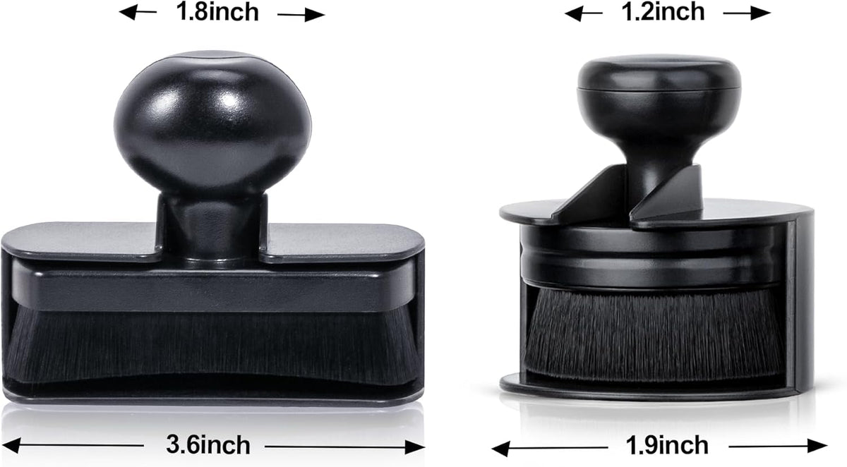 Car Tire Shine Applicator,Vegan Tire Shine Applicator with Curved Brush Head - Large Automotive Tire Dressing Applicator Brush with Storage Stand for Tire Detailing, 3.6 Inch Length (Black)