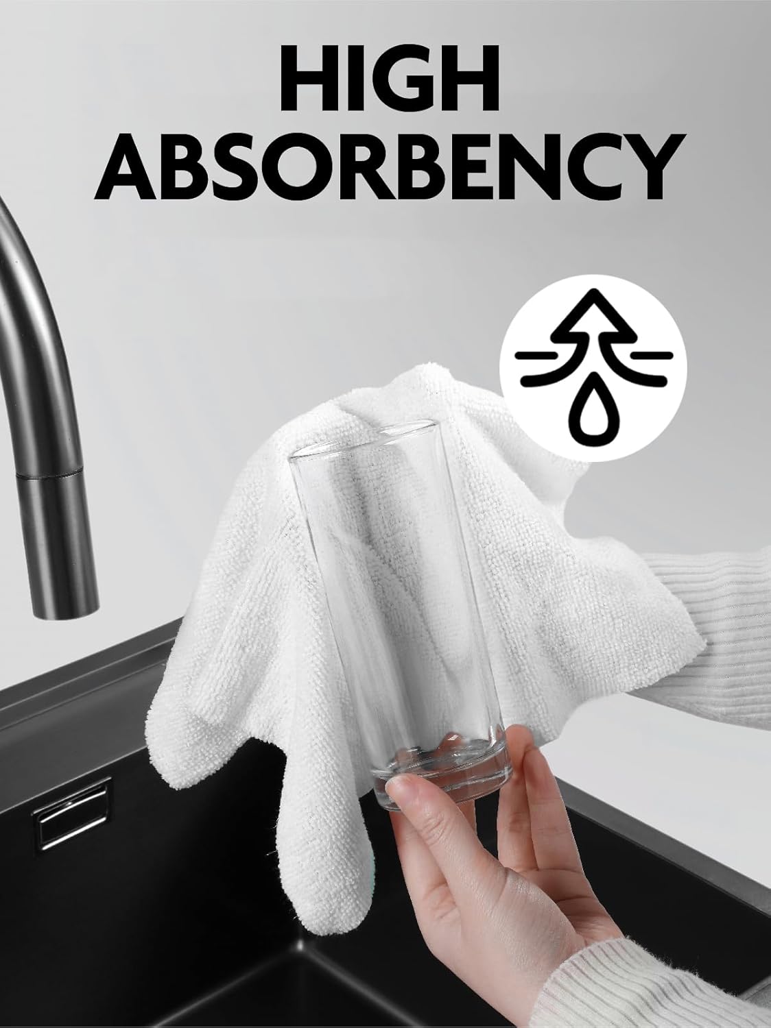 Fantasticlean Microfiber Cleaning Cloth Roll -75 Pack, Tear Away Microfiber Towels, 12" x 12", Reusable, Washable, Scratch Free, Ultra Absorbent for All-Around Cleaning Supplies (DimGray)