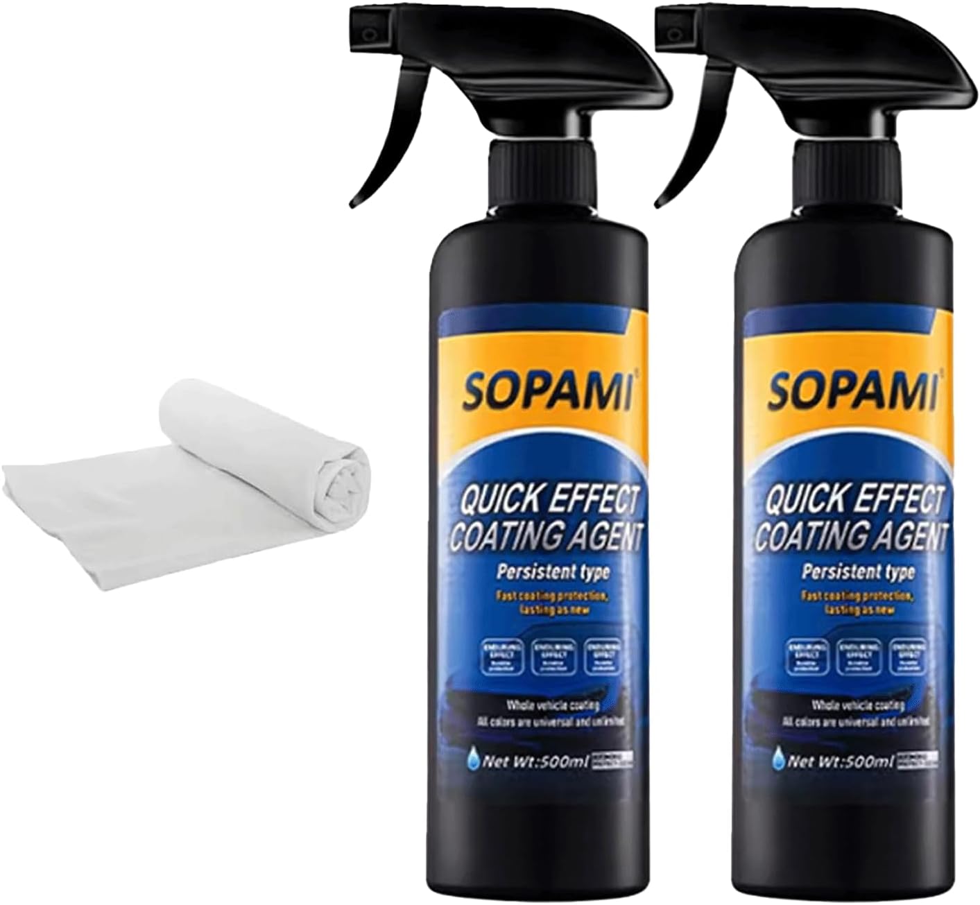 Sopami Ceramic Paint Sealant, Car Coating Spray Maximum Gloss & Shine ceramic wax, Quick Effect Coating Agent Car Extremely ydrophobic Ceramic Spray Coating for Cars, Motorcycles, Boats