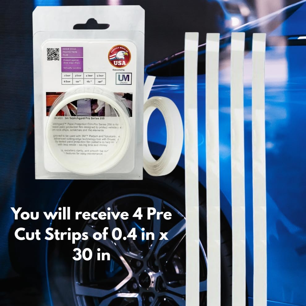 4 Door Edge Upromax Paint Protection Film PPF 8mil Precut Strips, Universal Fit Clear Tape Door Seal, Car Accessories Car Cover, Scotch Guard, Clear Tape, Door Protector, SUV