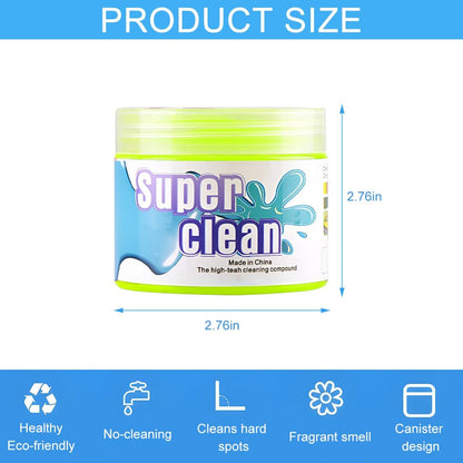Car Cleaning Gel, Vehicle Dust Detailing Putty Slime Cleaner Kit for Air Vent, Reusable Automotive Interior Detail Clean Mud Removal Tool, Universal for SUV Sedan Truck (Blue)