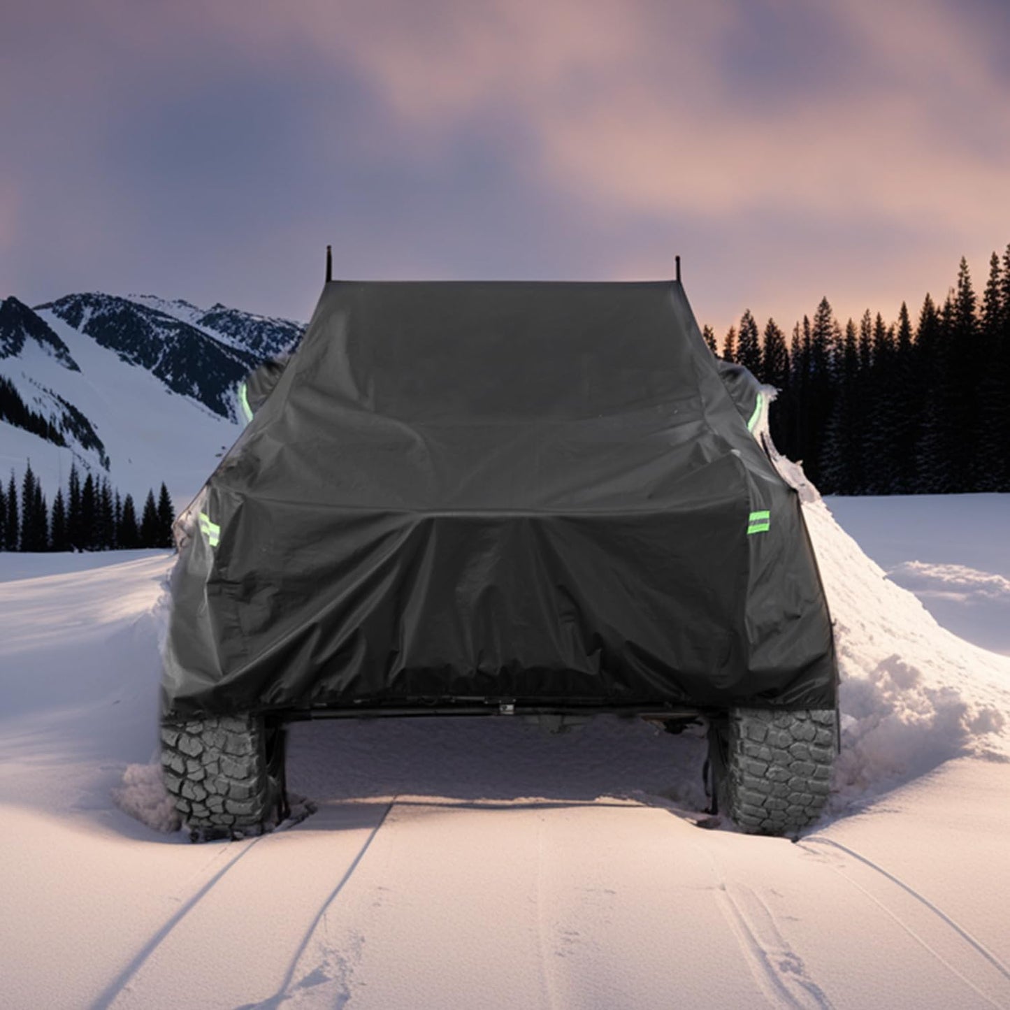 Car Cover Waterproof All Weather for Automobiles, Outdoor Full Exterior Covers for Sedan Black(Suggest Car Length from 194"-208")