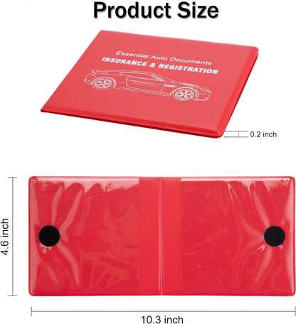 UYYE Car Registration and Insurance Card Holder, Vehicle Glove Box Car Organizer, Interior Car Accessories for Documents, Cards, License - 2 Pack