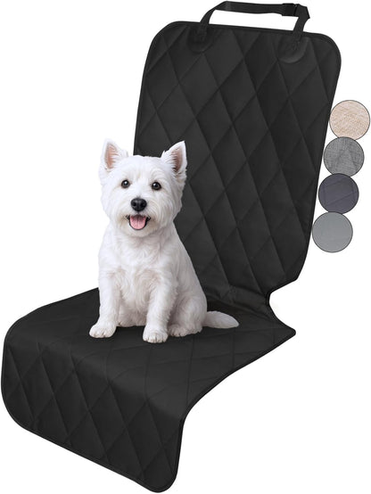 VIVAGLORY Dog Front Seat Cover Seatflex Car Seat Protector for Dog, Car Cover for Pet, Front Single Bucket Captain Chair Protector, Standard, Black, 1Pack