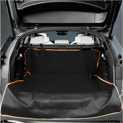ZIMISI Car Cargo Liner for Dogs, Waterproof Non-Slip Dog Seat Mat, Anti-Scratch Rear Bumper Guard for Cars, Foldable Pet Cargo Cover, Universal Car Rear Trunk Accessories for Cars/SUVs/Trucks (Black)