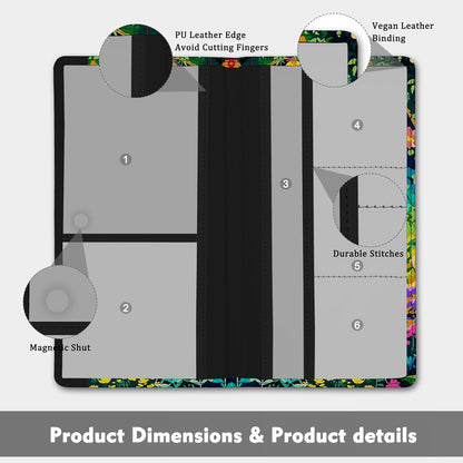 Car Registration and Insurance Holder, with Magnetic Closure for License, Cards and Documents, All Vehicle Needs and Car Accessories (Leopard-Black)