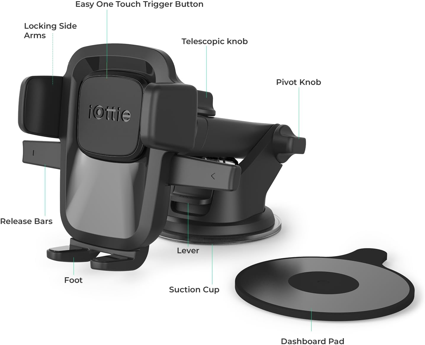 iOttie Easy One Touch Signature CD Slot Mount - Universal Car Phone Holder for iPhone, Google, Samsung, Moto, LG, and all other Smartphones