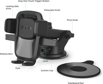 iOttie Easy One Touch Signature CD Slot Mount - Universal Car Phone Holder for iPhone, Google, Samsung, Moto, LG, and all other Smartphones