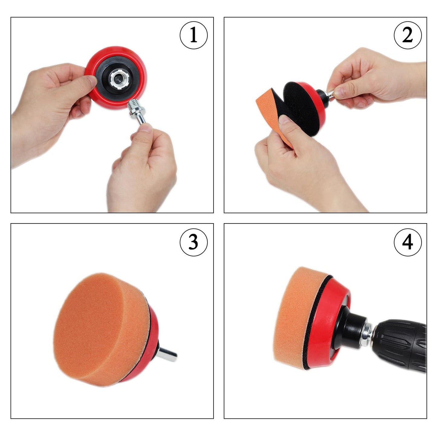 Car Foam Polishing Buffing Kit, Polishing Buffing Pads, Wool Pads,Polishing & Buffing Wheels, for Headlights & Body Foam Wax & Buffer Kits (27)