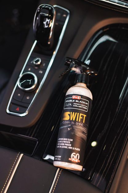 P & S PROFESSIONAL DETAIL PRODUCTS Swift Clean & Shine - Interior Cleaner & Protectant for Leather, Vinyl, Plastic - Cleans, Conditions & Leaves a Satin Finish - Fresh Scent - 16 oz