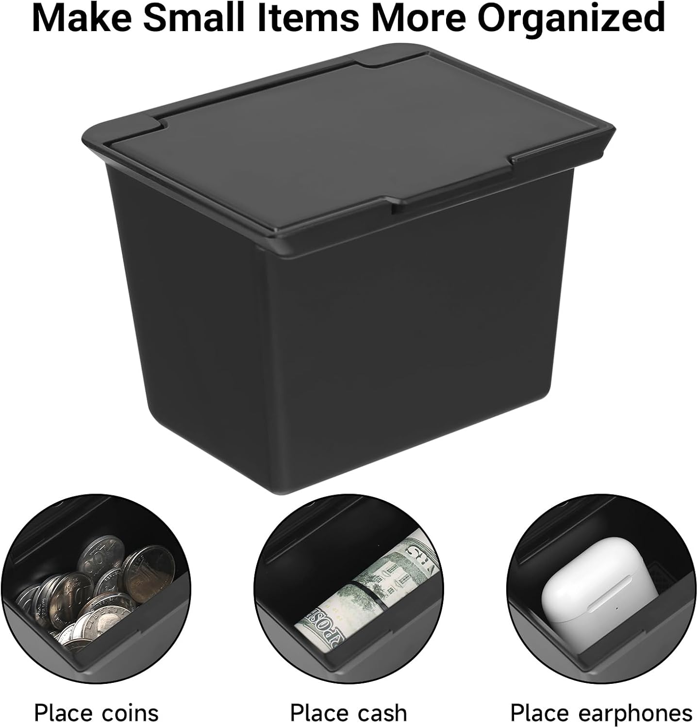 Glove Box Dividers Organizer Compatible with Toyota 2016-2020 2021 2022 2023 Tacoma Accessories Black ABS Material Center Console Organizer
