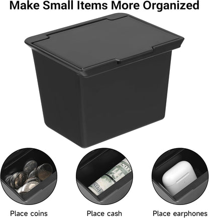 Glove Box Dividers Organizer Compatible with Toyota 2016-2020 2021 2022 2023 Tacoma Accessories Black ABS Material Center Console Organizer