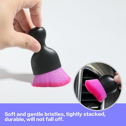 AOCISKA Car Interior Detailing Brush,Soft Bristle Cleaning Brush Car Detailing Brush Dusting Brush,Car Interior Cleaning Tool,Auto Detail Brush Car Dash Duster Brush (Black)