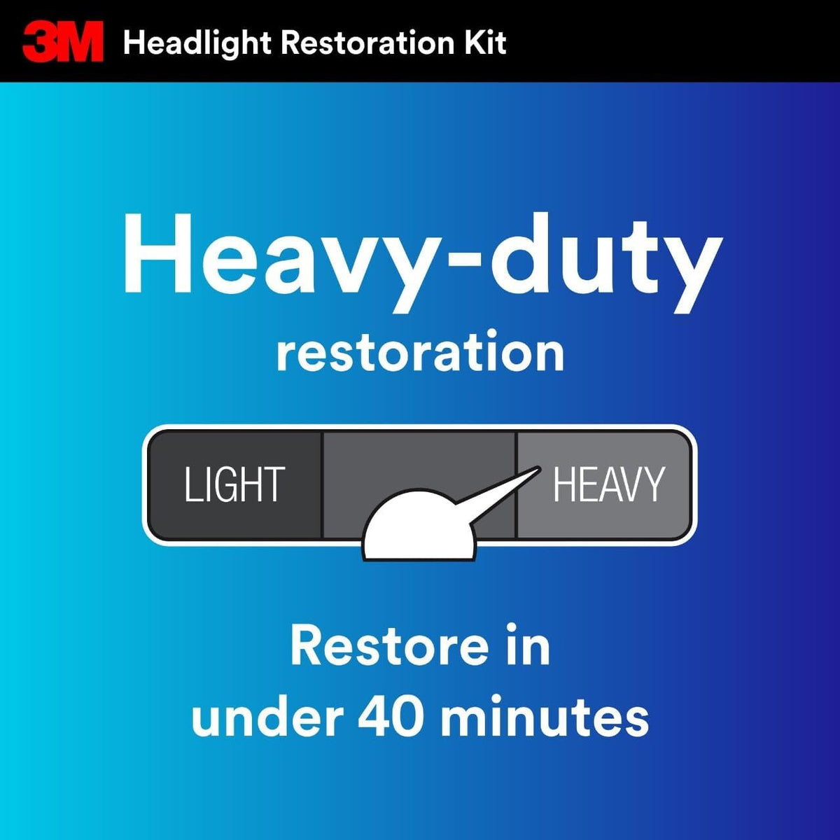 3M Ultra Headlight Restoration Kit, Contains Masking Tape, Light Sanding Discs, Wax Protectant and More, Use on Plastic Lenses Headlights, Taillights and More, Easy Heavy-Duty Restoration (39195)