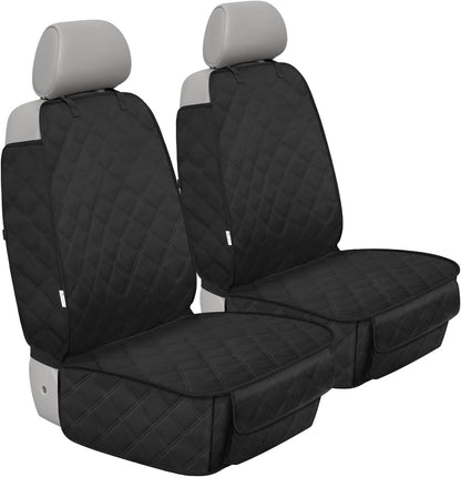 ALLANSING Front Seat Cover for Dogs with Side Flaps, Heavy Duty 900D Waterproof Seat Protector, Protects from Dirt & Scratches, for Pets & Daily Use, Fits Cars SUV Trucks Minivans (2-Pack)