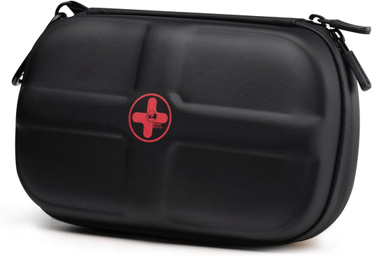 RHINO RESCUE EVA First Aid Kit, Small Waterproof Emergency Hiking First Aid Kit for Backpacking, Medical Kit for Travel, Home, Car, College Dorm Room, Camping, Boat, Back to School (Red)