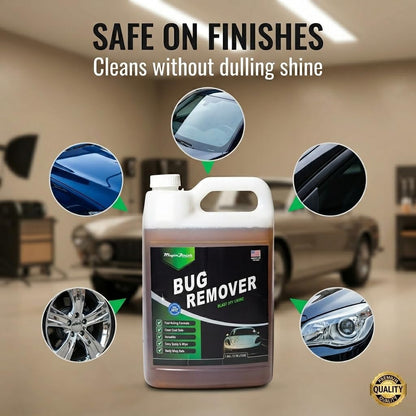 Magic Finish Car Bug Remover Spray (16 fl oz) – Fast-Acting Spray for Road Grime and Organic Residue – Car Cleaning Supplies for Paint, Glass, Plastic & Chrome