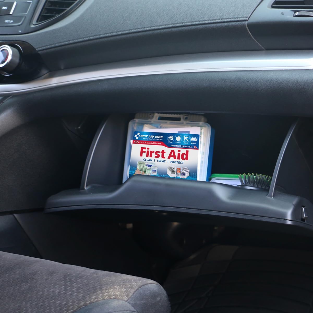 First Aid Only 6060 All-Purpose 10-Person Emergency First Aid Kit for Business, Worksite, Home, and Car, 57 Pieces