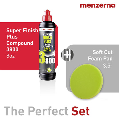 menzerna “Super Finish Plus 3800” Car Polishing I Deep Gloss Polish for a Perfect Mirror-Like Finish I Polishing Compound for Micro Scratches & Holograms on Cars & SUVs I Silicone Free I 8 fl oz.