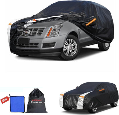 Large SUV Car Cover for Chevy Suburban 100% Waterproof All Weather, Heavy Duty Outdoor Full Exterior Covers Rain Sun Wind UV Protection. - Colors C