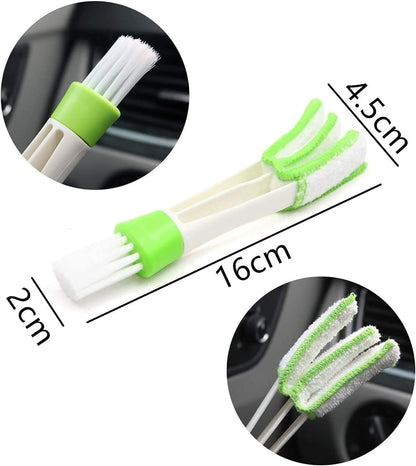 Nurkul 11Pcs Auto Detailing Set, Boar Hair Brushes, Steel Wire & A/C Brushes, Red, Soft Bristles, Wood Handles for Cleaning Interior, Exterior, Leather, 6 Sizes