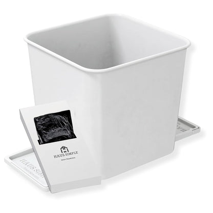 Car Trash Can with Stability Wings – Leakproof Portable Garbage Bin for Fabric & Rubber Mats – Compact Durable Plastic Auto Organizer for Cars, SUVs, Trucks (Black, Large)