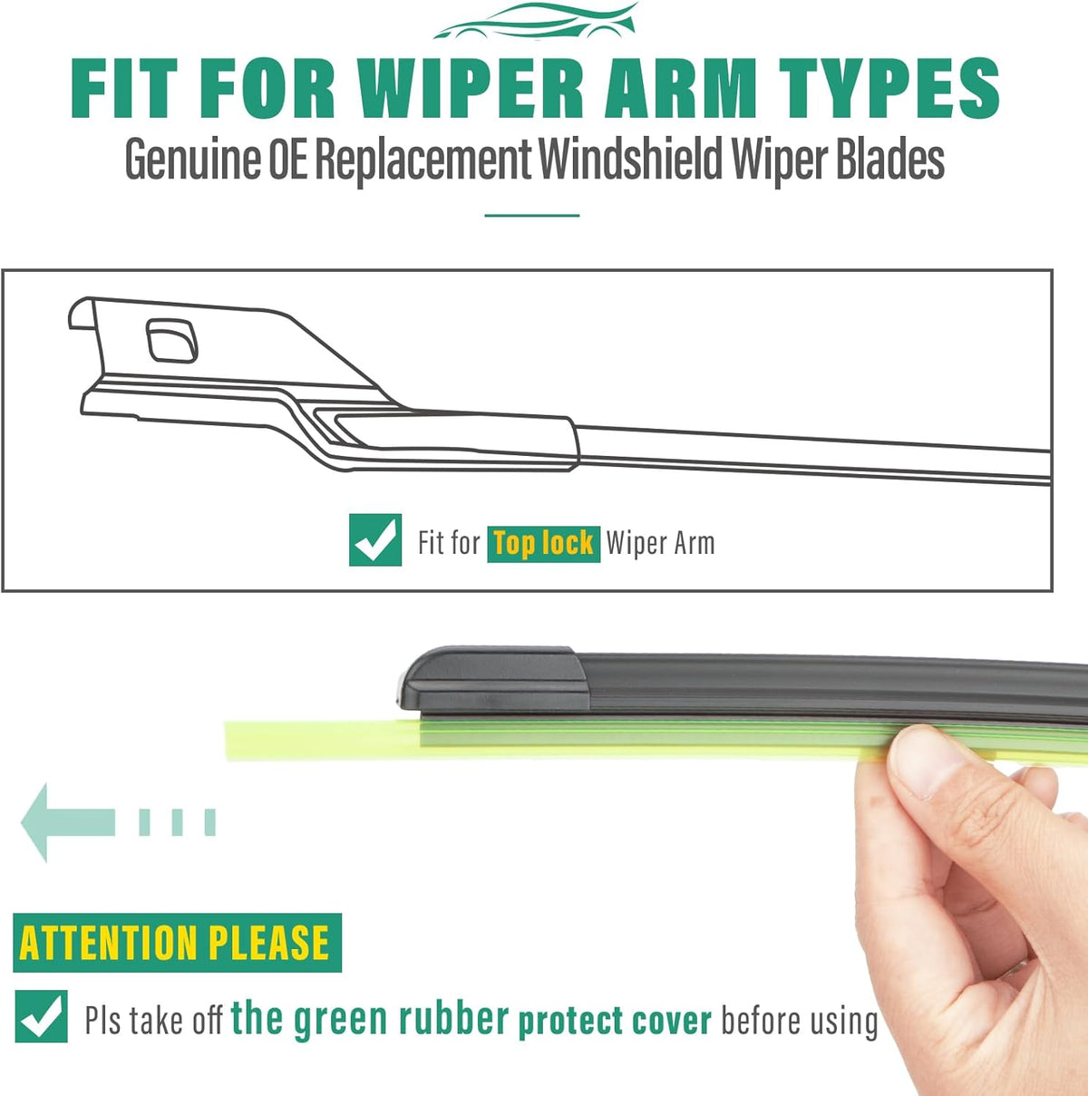 26" 16" 12" Windshield Wiper Blades Replacement for Toyota RAV4 2019 2020 2021 2022 2023 2024 2025 RAV 4 / Mazda 5 2006-2015 Premium All Weather Front Rear Wipers Set - OEM Quality (Pack of 3) - Colors A