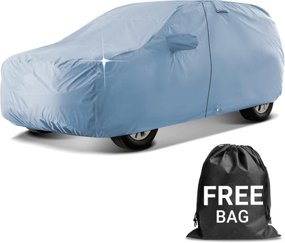 iCarCover 15-Layer Car Cover Waterproof All Weather | Premium Quality Car Covers for Automobiles, UV Protection, El Camino, Impala, Bel Air, Monte Carlo, Galaxie, Charger, Size C21 (See Size Chart) - Colors A