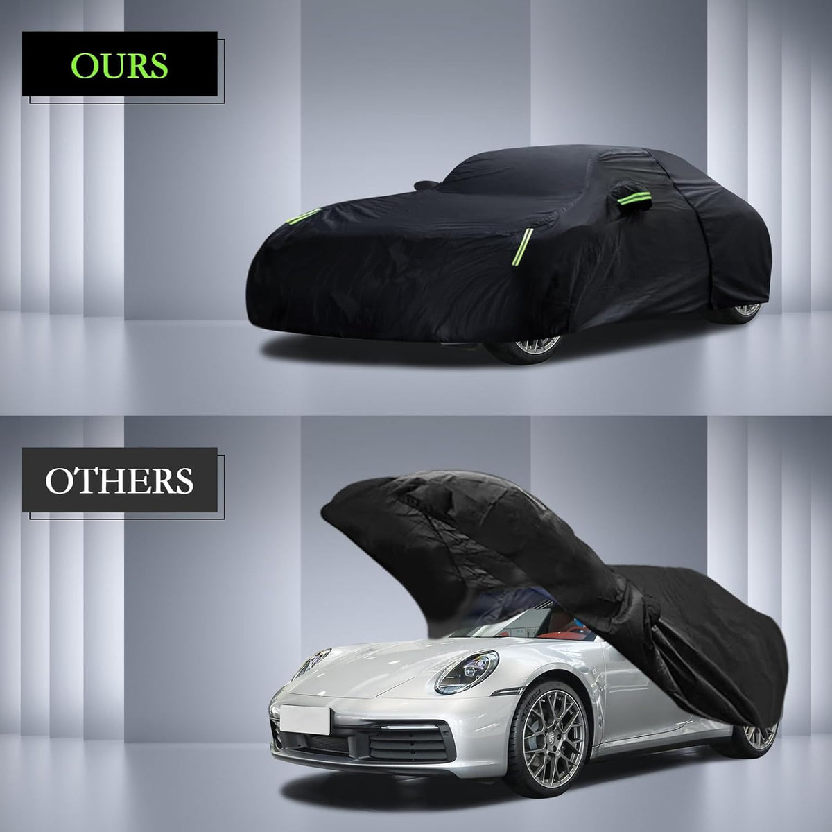 Car Cover Custom Fit for Toyota Corolla 2000-2025, Honda Civic 1991-2025, Waterproof All Weather Full Exterior Cover Rain Sun Protector Car Cover with Door Zipper