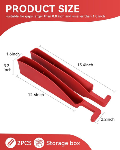Car Seat Gap Filler, Seat Gap Organizer with Phone Holder, Car Seat Accessories, Car Organizer Fit Car SUV Truck-2PCS Black