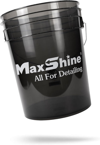 Maxshine 3.5 Gallon Universal Detailing Bucket (Red) – Car Wash Bucket for Scratch-Free Washing – Garage Storage & Auto Detailing Tool Holder – Holds Soap, Foam Cannon, Brushes, Microfiber Towels