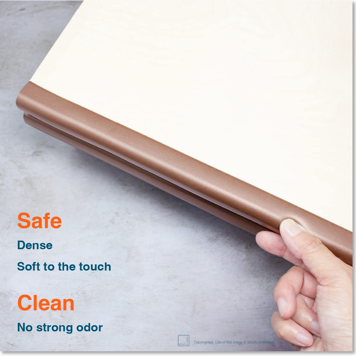 Roving Cove HeftyFit Edge Protector for Baby Proofing (6ft Large Edge Only), Heavy-Duty Soft Rubber Foam Furniture Edge Bumper Guards, Desk Edge Cushion, Wall Corner Covers, 3M Adhesive, Onyx Black