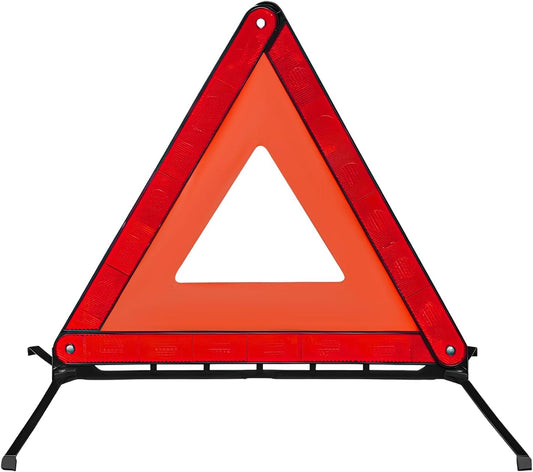 Reflective Warning Triangle, Foldable Emergency Warning Frame Triangle with Storage Case, Roadside Hazard Sign Safety Reflector for Auto Breakdown, Car Accessories