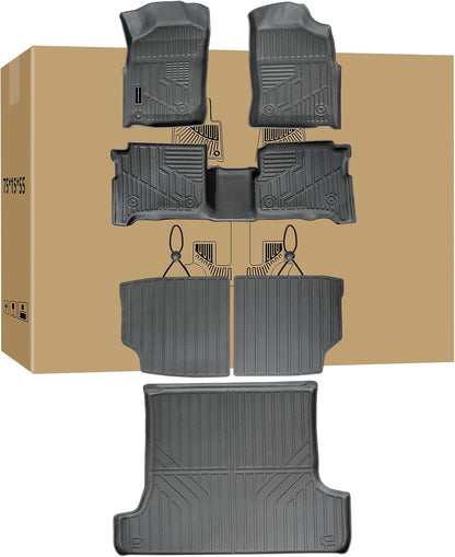 Floor Mats & Trunk Mat for 2012-2017 Chevy Equinox/GMC Terrain,TPE All Weather Protection 2 Rows Car Floor Liners with Cargo Liners for Chevrolet Equinox Accessories